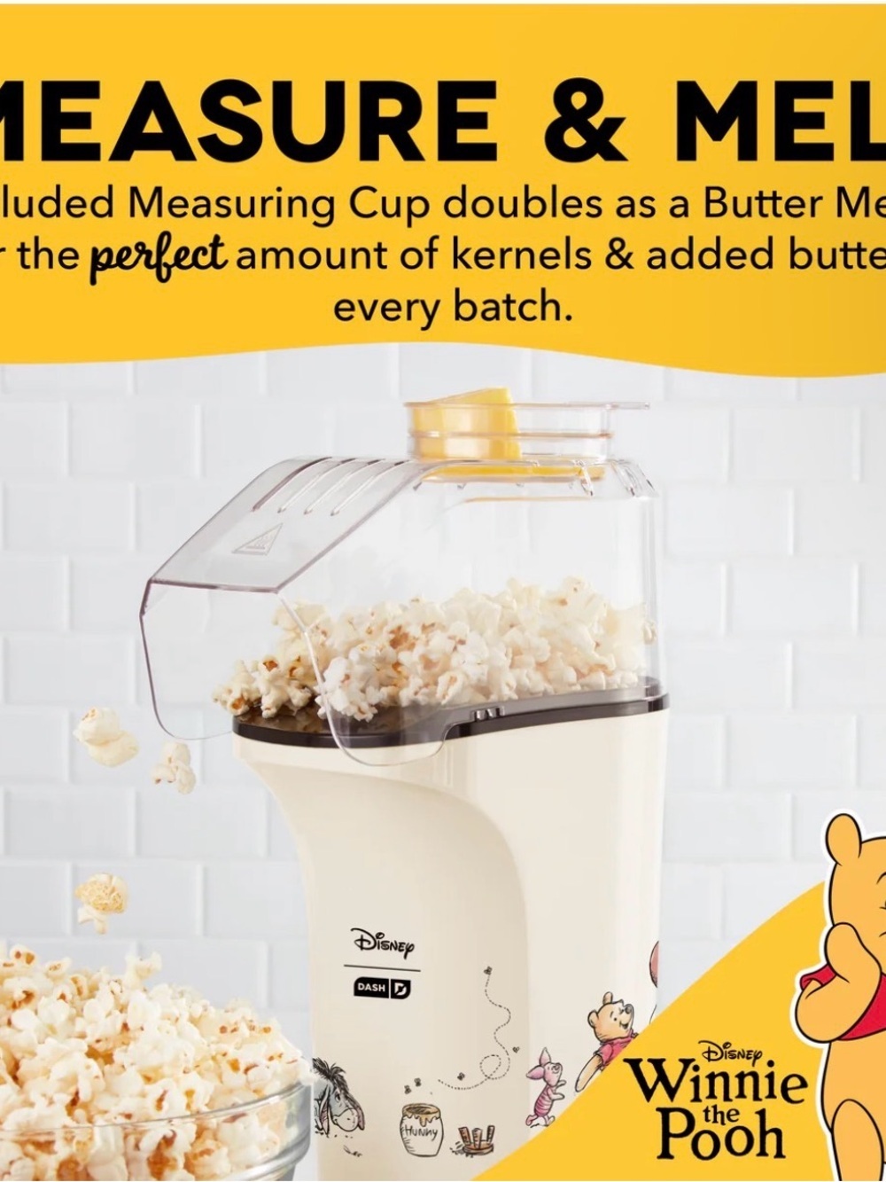 NEW Disney Winnie The Pooh Popcorn Maker - Picture 3 of 15